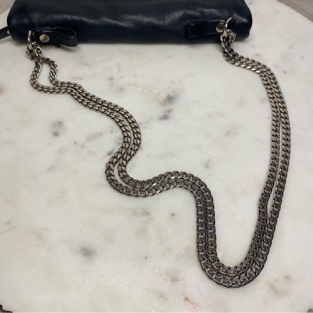Jimmy Choo Black Leather Wristlet with Chain - Picture 8 of 11